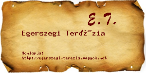 Egerszegi Terézia névjegykártya